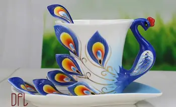 

Big Peacock Coffee Cup Ceramic Creative Mugs