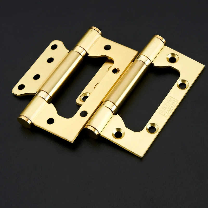 

Fechadura Digital Free Shipping Epe Golden Stainless Steel Dual Hinge 4 Inch Thickening Bearing Hinges Mute Indoor Door Lash