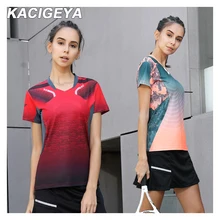 Badminton Shirt Sports Women Brand Quick Dry Breathable Table Tennis Team Running Fitness Exercise Training T Shirts