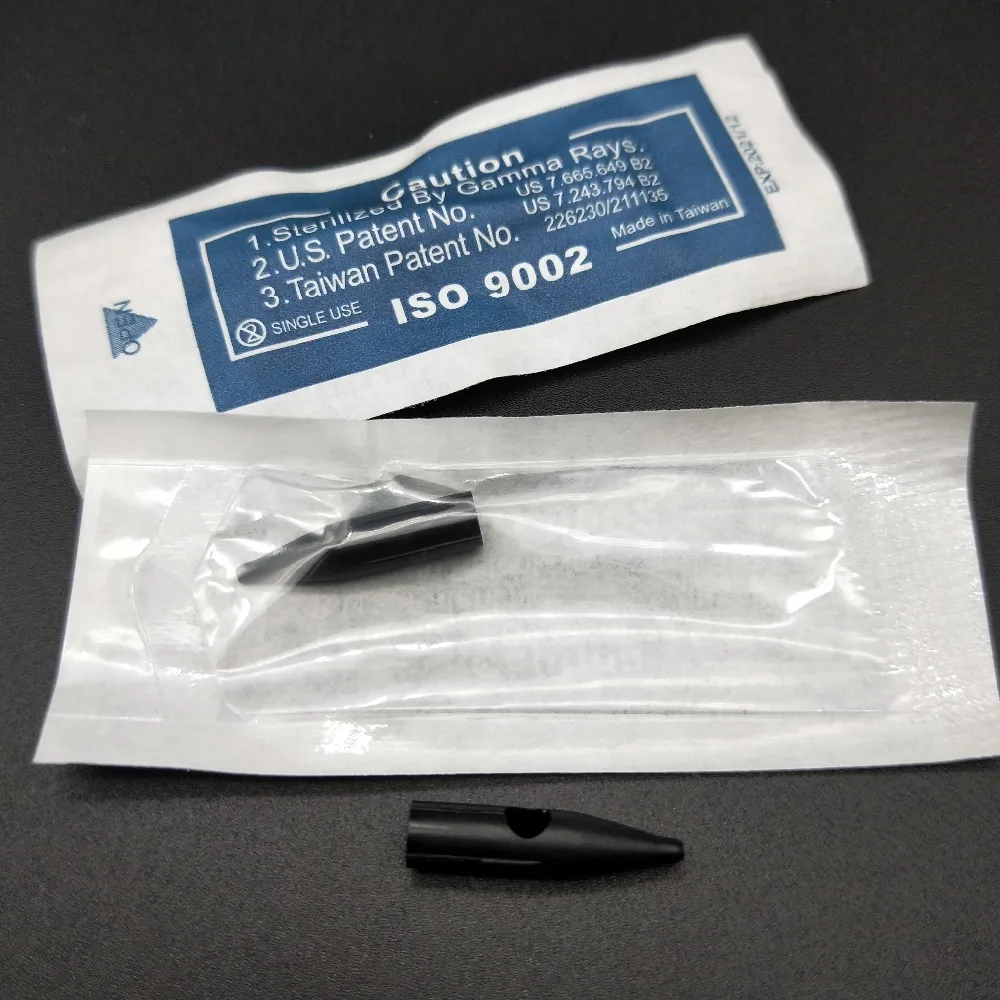 50pcs Black 3R Needle Tips 3RL Needle Caps For Permanent Makeup Dragon/Mosaic/Merlin Tattoo Machine