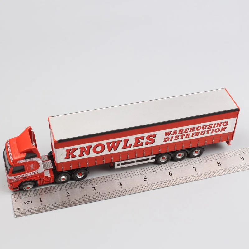 1/76 масштаб бренд корги Volvo FH12 FH контейнер тяжелый грузовик Ноулз склад трейлер коробка металлическая литая под давлением модель автомобиля игрушка миниатюрная - Цвет: Knowles Volvo FH12