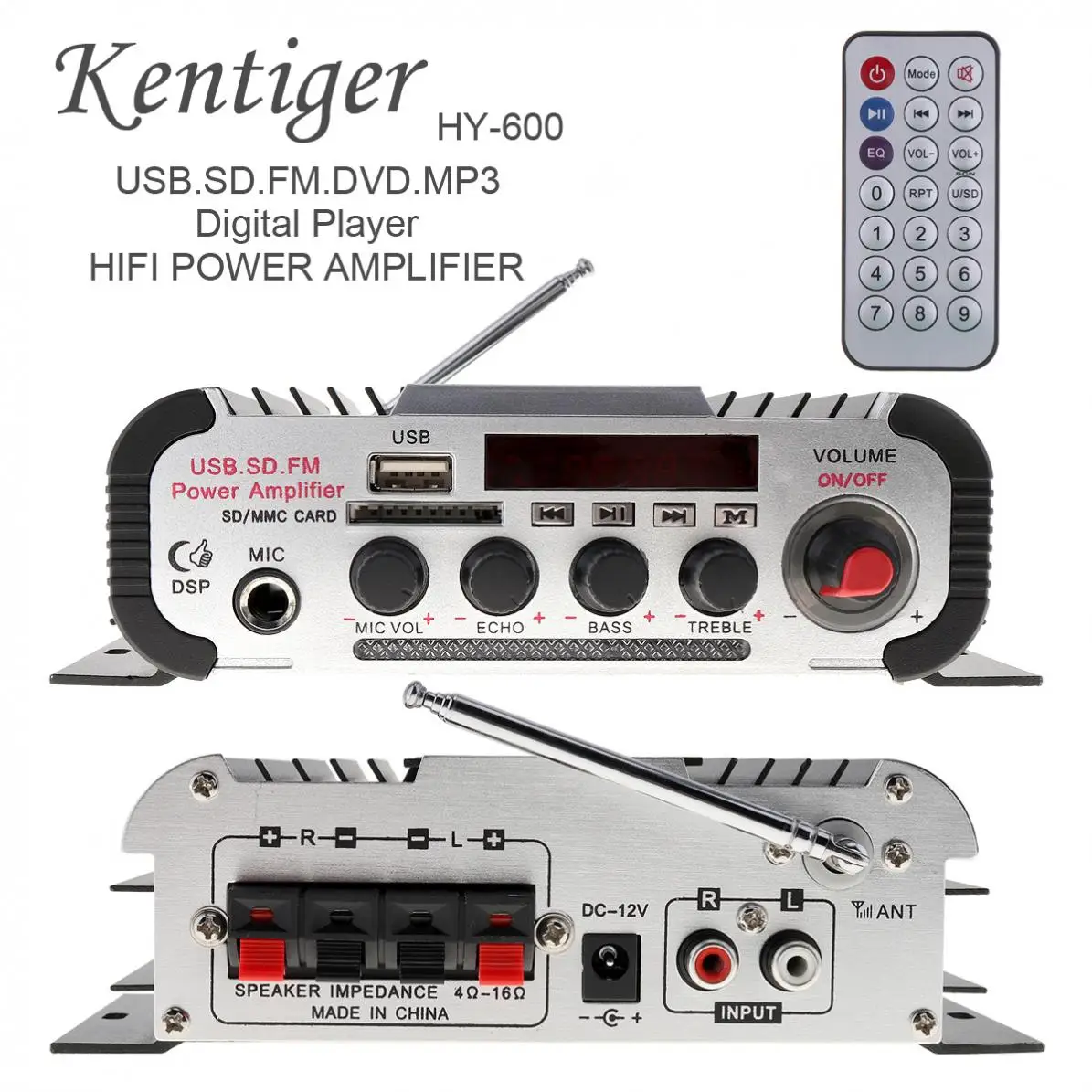 Sale HY 600 2CH HI FI Car Audio Power Amplifier FM Radio USB MP3 Stereo Digital Player Support U