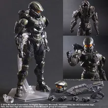 Halo Action Figures Play Arts Kai Master Chief PVC Toys 260mm Anime Movie Model Halo 5 Playarts Kai