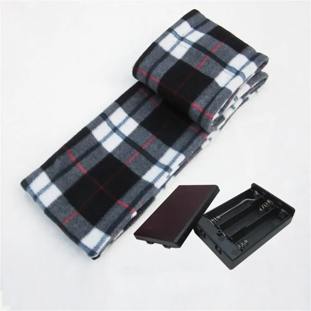 

4.5V Thermal Cotton Heated Scarf Men Women Battery Case Battery Operated Winter Warmer Electric Scarf