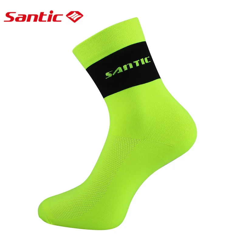 Santic мужские спортивные носки для велоспорта, бега, баскетбола, футбола, дышащие, анти-пот, уличная спортивная одежда, свободный размер - Цвет: KW6501V