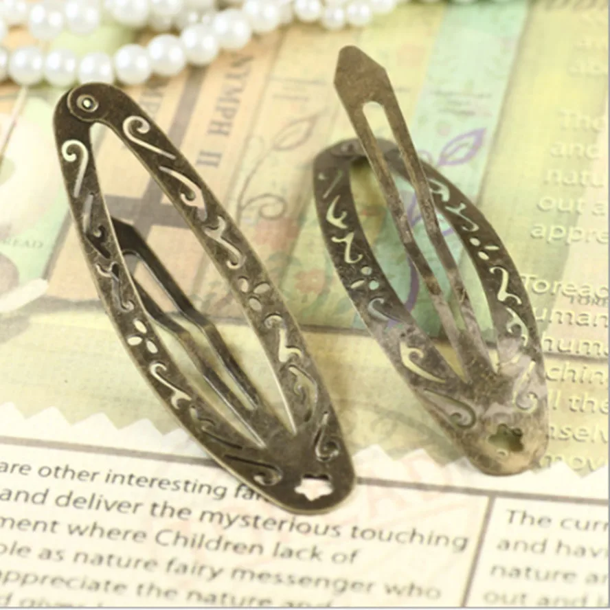 

Metal hair clip vintage Hairpins for woman fashion hair stuff bronze Snap Clips Hair pins Headwear Jewelry Hair Accessories 8 CM