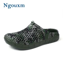 Ngouxm/мужские летние тапочки смешанных цветов, Новая Модная легкая дышащая повседневная Уличная обувь, пляжные непромокаемые тапочки