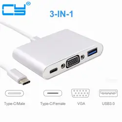 Тип c USB 3.1 конвертер VGA адаптер 3 в 1 HDMI концентратор зарядки для MacBook 12 Бесплатная доставка номер отслеживания