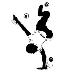 11.7CM18.1 интересный гимнастика, танцы Спорт Декор виниловая Автомобильная наклейка Силуэт черный/серебристый S9-1070