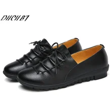 Весенние женские балетки на плоской подошве; Туфли-оксфорды на плоской подошве; обувь из мягкой кожи; женские брендовые лоферы на плоской подошве со шнуровкой; цвет белый, черный