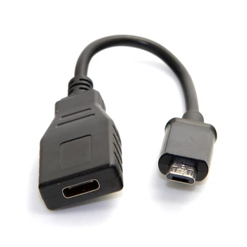 

Jimier Data Cable For Mac Book 10cm Male Female Micro Usb 2.0 To 3.1 Type C Extension Tablet Mobile Phone