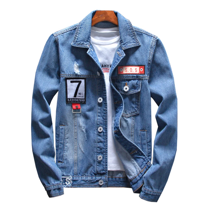 

2018 Men's Denim Jacket High Quality Fashion Bomber Jeans Jackets men Slim Fit Casual Streetwear Vintage Clothing Plus Size
