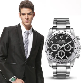 

CHENXI Brand Luxury Men Quartz Watch Fashion Gold Clock Sport Male Role Watches Waterproof Relogio Masculino Relojes Hombre 2018