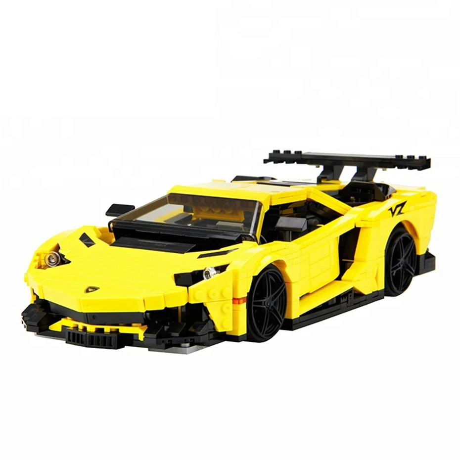 Intelligence-plastic-yellow-car-medel-educational-blocks (3)