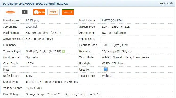 27 дюймов 5 к ips ЖК-экран модуль LM270QQ2 SP A1 A3 может соответствовать драйвер платы для diy дисплей