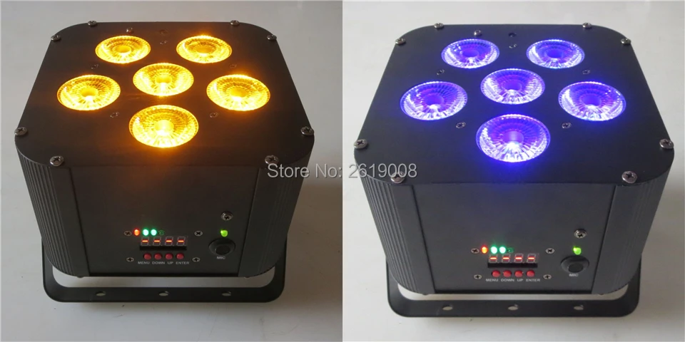 Wi fi sem Fio Alimentado por Bateria Luzes do Partido 8 Pçs e lote 6 Pcs 18 w 6in1 Rgbwa uv ir Bateria Recarregável Ktv Profissional Alimentado 19 Efeito de Iluminação de palco