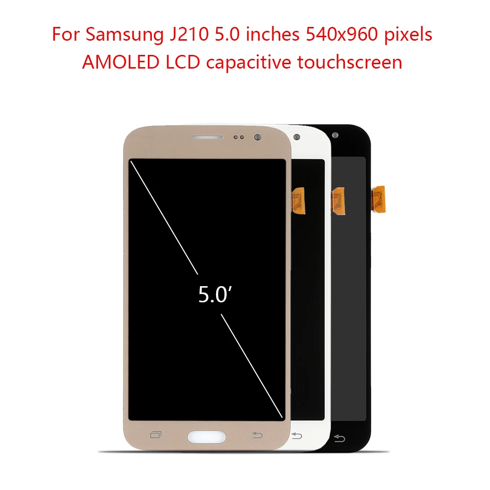 AMOLED экран 5 0 дюйма для samsung Galaxy J2 2016 J210 J210F J210M ЖК дисплей сенсорный дигитайзер J210F|lcd