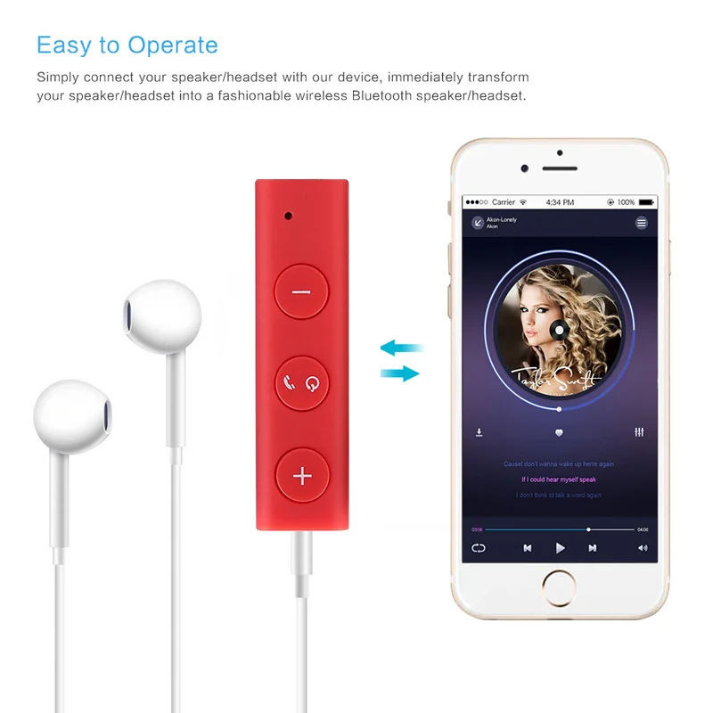 

Wireless Bluetooth Earphone Aux Audio Receiver Adapter Bluetooth Headset Handsfree Car Kit 3.5mm Jack Aux Music Receive