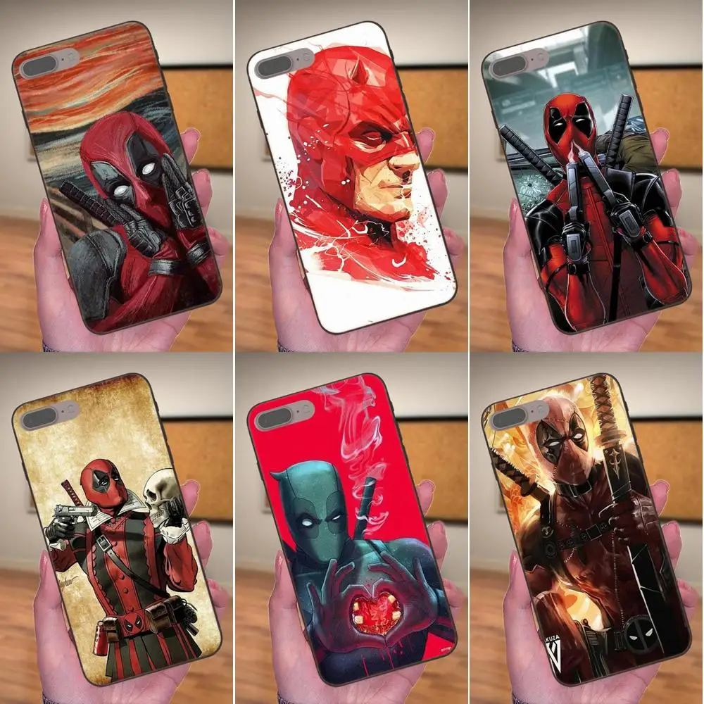 

New Deadpool Marvel Superheroes For Samsung Galaxy Note 4 8 9 S3 S4 S5 S6 S7 S8 S9 S10 Edge Plus Lite I9080 G313 TPU Capa