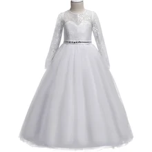 Fluffy vestido Lace dress ladies dress flower girl dresses girls elegant dress first communion princess party baby tutu costume