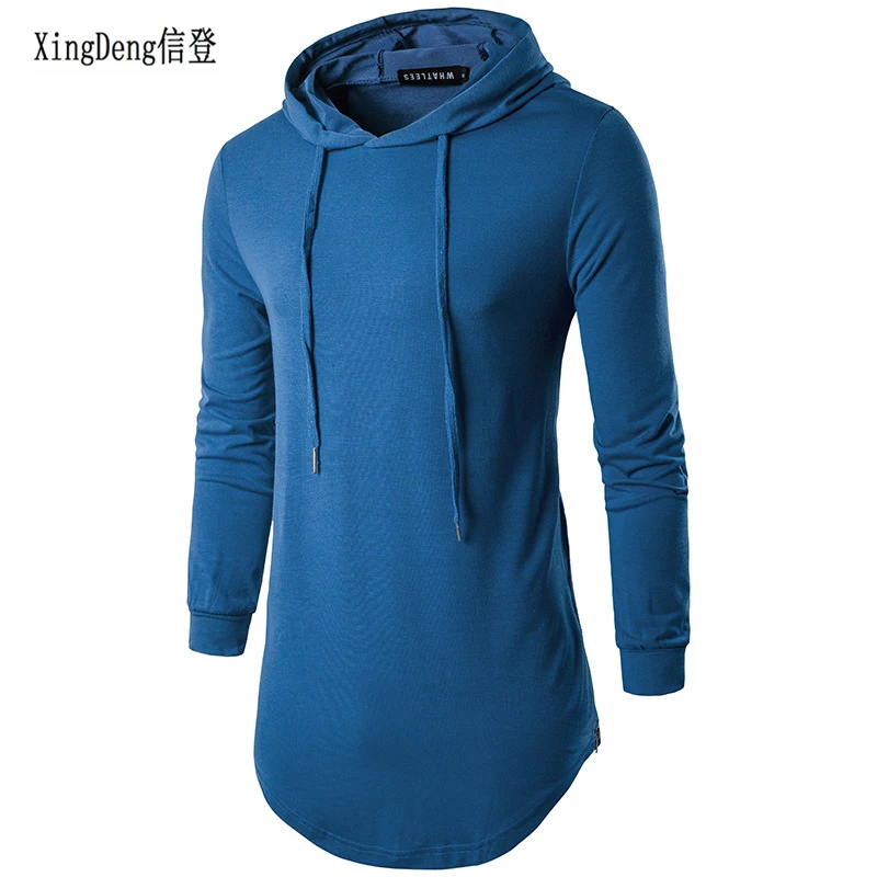 XingDeng Men's Autumn long sleeve Punk shirts Europe Street Hoodie fashion men hip hop hooded stree