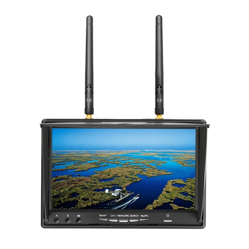 

Eachine LCD5802D 5802 5.8G 40CH 7 Inch FPV Monitor with DVR Build-in Battery For RC Drone FPV Quadcopter ToyReal-time Flying DIY
