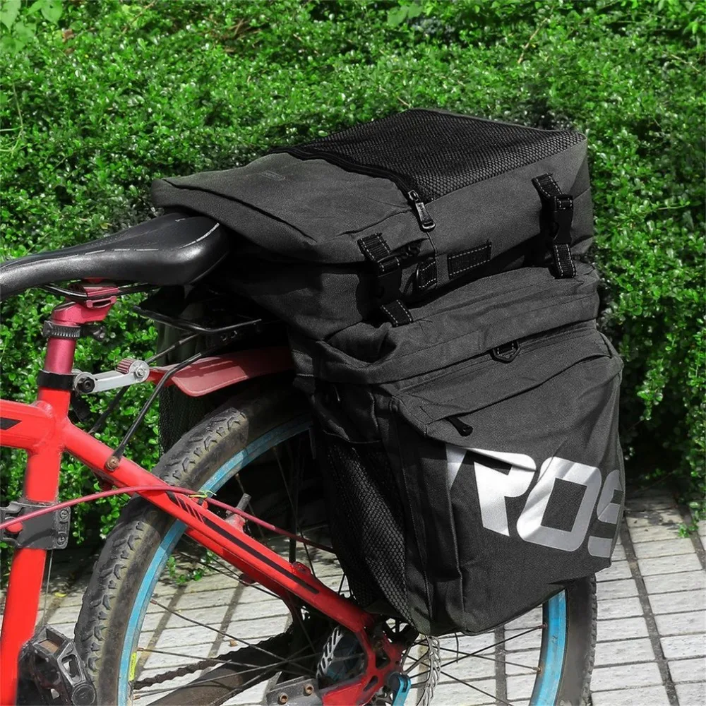 

High Quality ROSWHEEL MTB Mountain Bike Carrier Rack Bag 3 In 1 Multifunctional Road Bicycle Luggage Pannier Rear Seat Trunk Bag