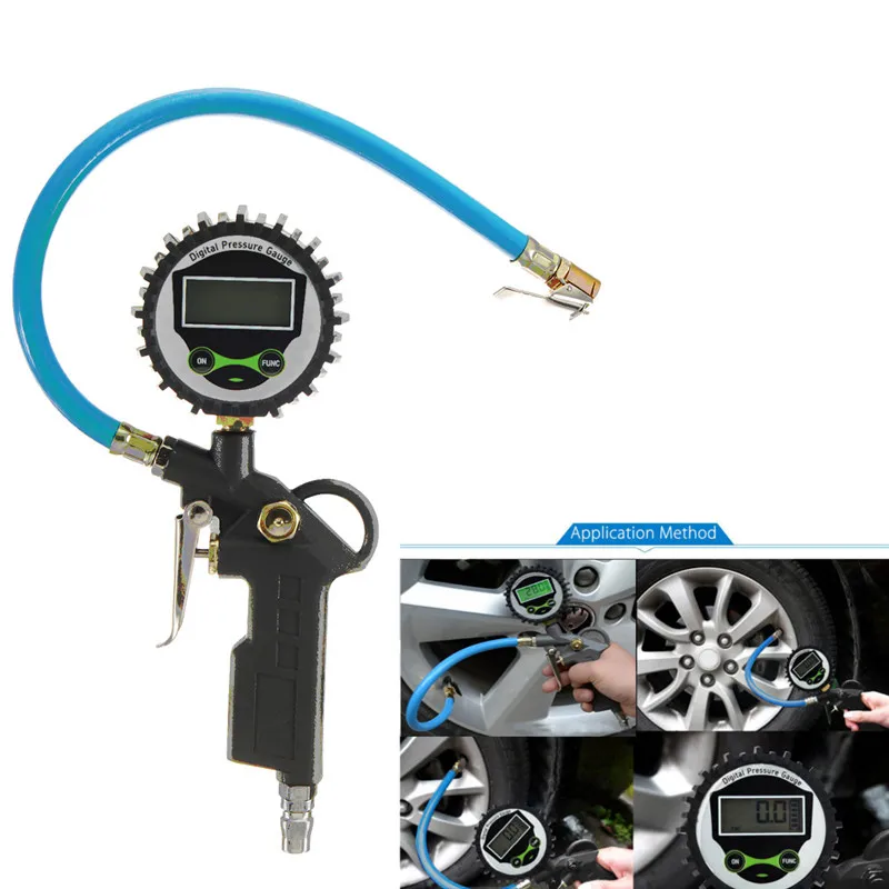 Goede Auto Voertuig Digitale Air Bandenspanning Vrachtwagen LCD Inflator Gauge Dial Meter Tester Manometer Meetinstrumenten