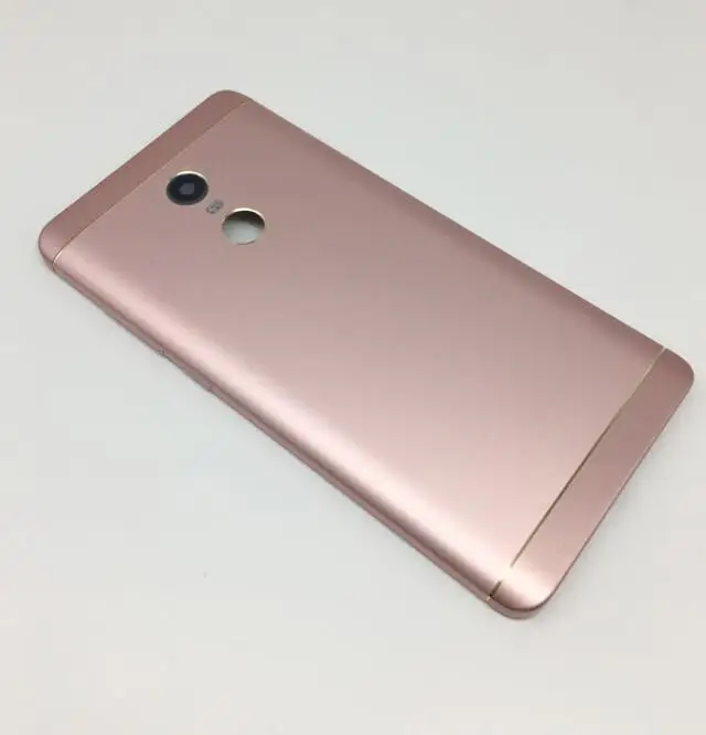 Крышка аккумулятора для Xiaomi Redmi Note 4 Global/Note 4X задний Чехол металлический задний корпус сменный части - Цвет: Розовый