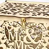 DIY Wedding Gift Mr & Mrs Wooden Card Money Box Case With Lock Rustic Beautiful Party Favor Decoration Birthday Supplies ► Photo 2/6