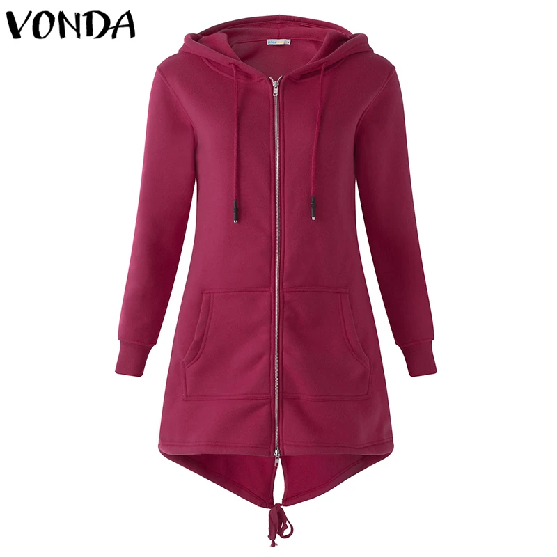  Fashion Hoodies Women Autumn Winter Coat 2019 Solid Zip Up Sweatshirt Hooded Long Sleeve Casual Lon