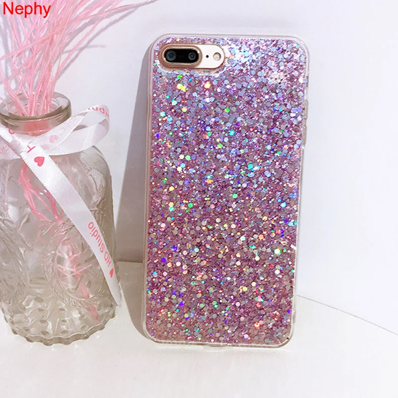 Чехол для телефона Nephy iPhone 6 s 5s SE 5 X 8 7 Plus 6Plus 6sPlus 8Plus Блестящий Мягкий ТПУ