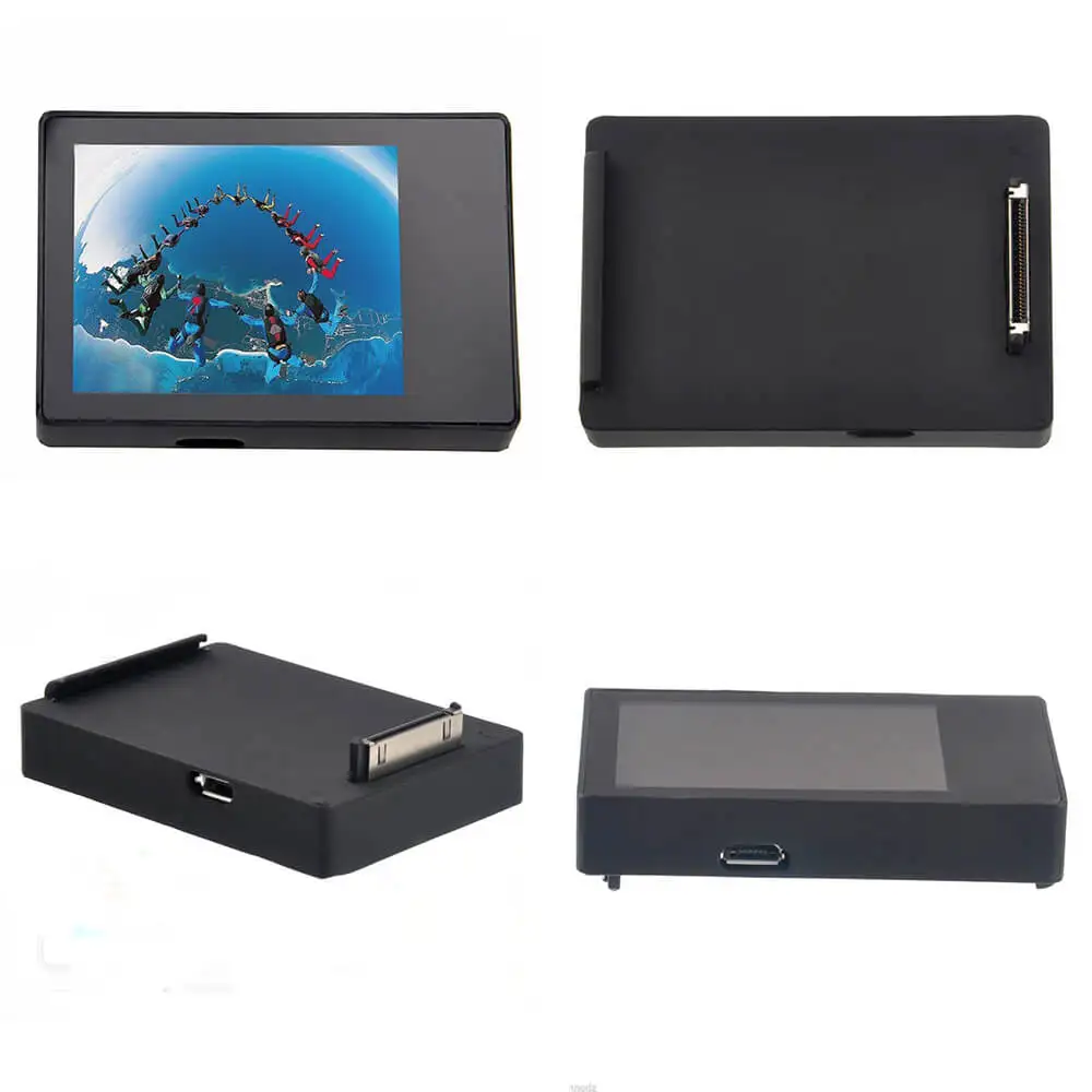 Gopro Hero 3 3+ 4 LCD Screen BacPac Display+Expanded Frame With Buckle Mount+Adapter+Backdoor Case Cover For Gopro Accessories (4)