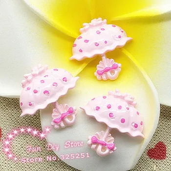 

wholesale resin cute cabochon umbrella for ornament 24*24mm 50pcs/lot