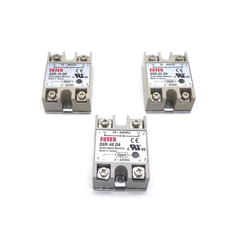 

1pcs solid state relay SSR-25DA 25A SSR-10DA SSR-25DA SSR-40DA 5-24VDC TO 24-380V AC SSR 25DA,6-20mA