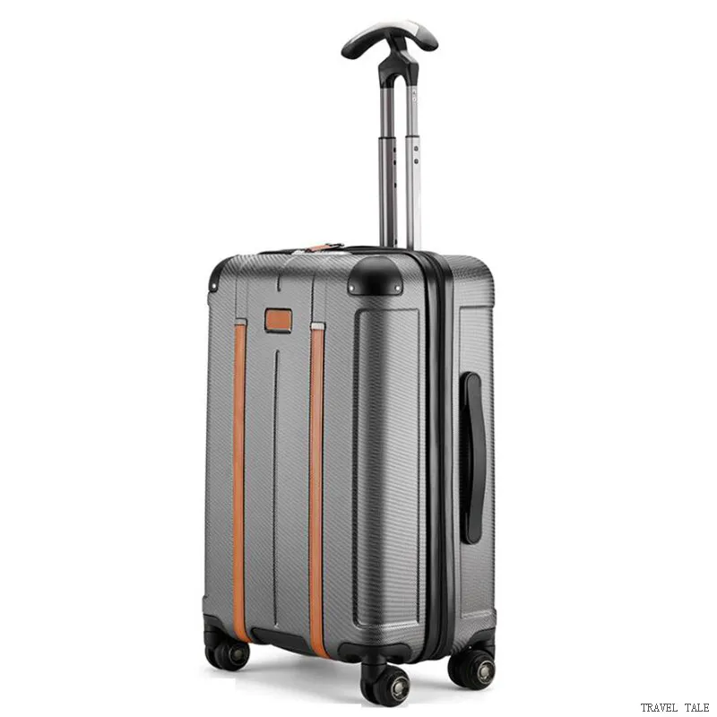 GRAY Travel tale новая обувь для мужчин и женщин spinner 2" чемоданы на колесах 24" АБС прокатки багаж чемодан на колесах для путешествий - Цвет: GRAY
