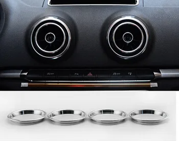 

Metal 4PCS Interior Side Outlet Diffuser Trim & Center Outlet Diffuser Trim For Audi A3 8V 2012 2013 2014 2015 2016 2017 2018