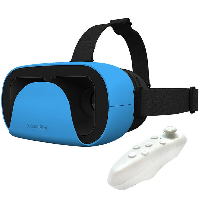 Baofeng Mojing XD 3D VR Очки виртуальной реальности шлем картонная коробка для iPhone Android 4,7-5," смартфон+ геймпад - Цвет: Blue