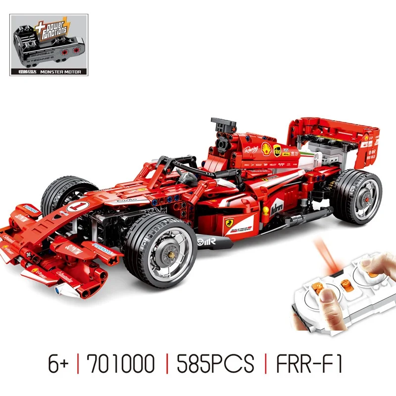Technic power Monster Motor RC Racer F1 DIY MOC строительные блоки наборы кирпичей модель детские игрушки для детей Совместимые 8287