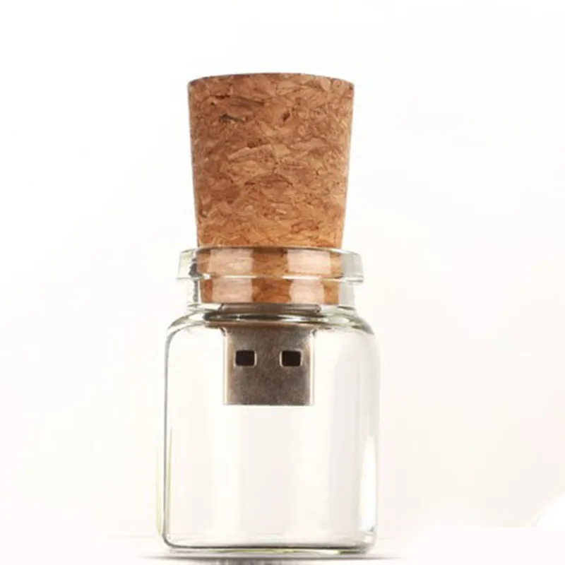 Free shipping 30 pieces/lot 2GB 4GB 8GB cork usb glass bottle engraving