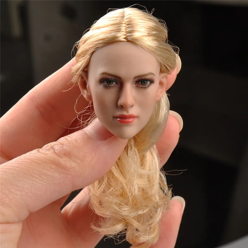Продажа 1 6 чешуя золотые волосы женская голова лепить Красота Девушка игры на голову для 12 дюймов HT PH фигурка