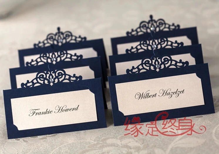 24pcs Lot Elegant Dark Blue Laser Cut Place Card Table Number 24pcs Lot Elegant Dark Blue Laser Cut Place Card Table Number For Wedding Party Birthday Event Supplies In Diy Decorations From Home