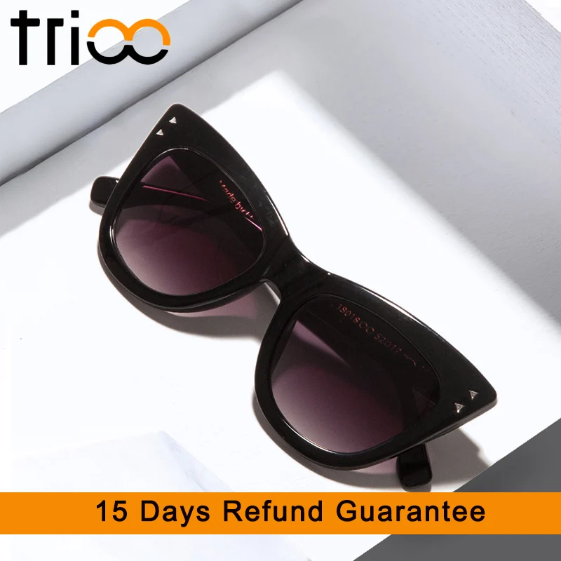 

TRIOO Fashion Cat Eye Sunglasses Female Leopard Brand Shades Oculos de sol Female Designer New UV400 Sun Glasses for Women