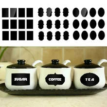 Adesivos para casa cozinha quadro-negro 36 pçs/lote, frascos de vidro com múltiplos tamanhos