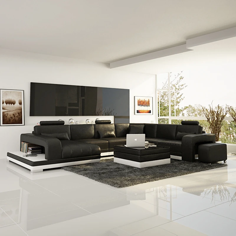 

Modern Geunine Corner Sofa Set for Living Room Furniture Sofa 0413-F3017