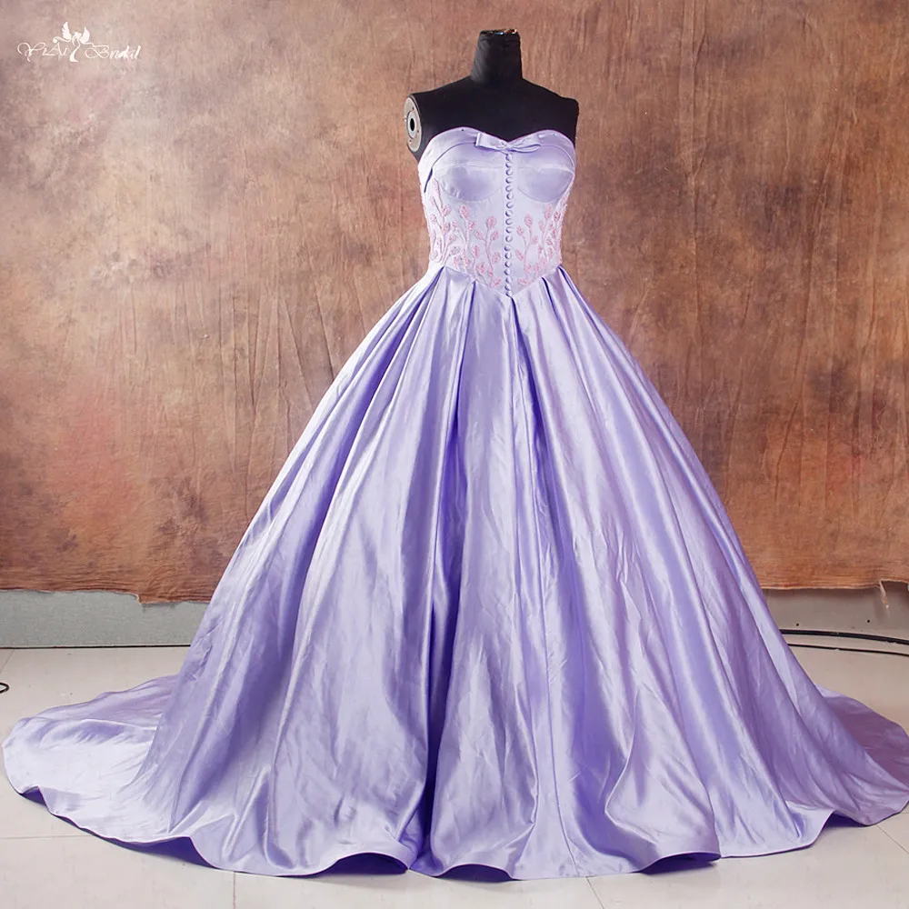 lilac ball gown