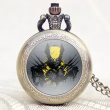 Горячая игра X-Для мужчин Американский moviedesign старинные бронзовые карманные часы с Подарочное ожерелье-цепочка для Для мужчин женщина