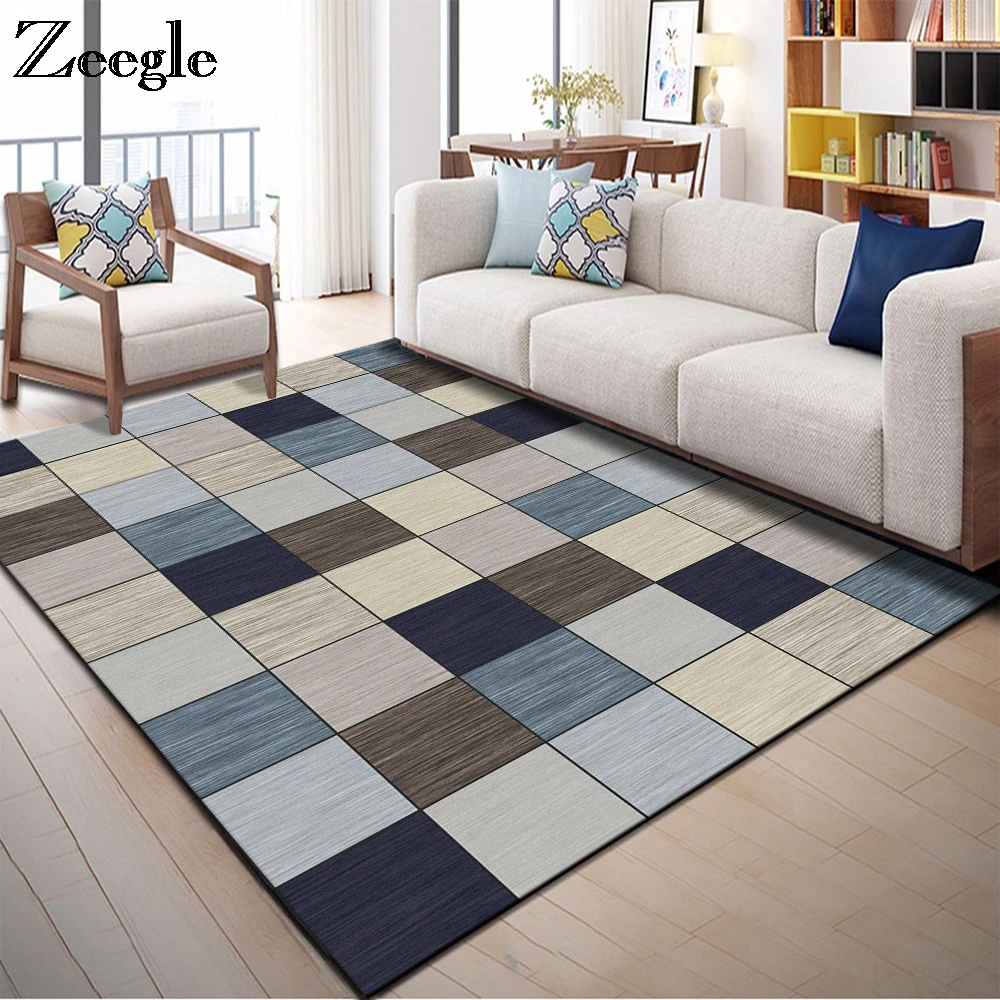 Zeegle Nordic Carpets Anti-slip Sofa Table Area Rugs Carpet For Living Room Bedroom Rug Soft Kids Carpet Study Room Floor Mats