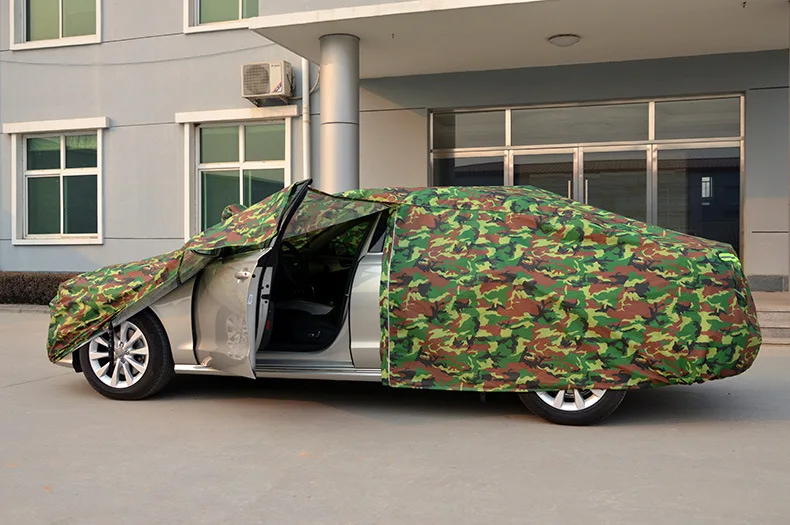 High Quality Tearproof Oxford Cloth Camouflage Car Cover For Outdoor UV