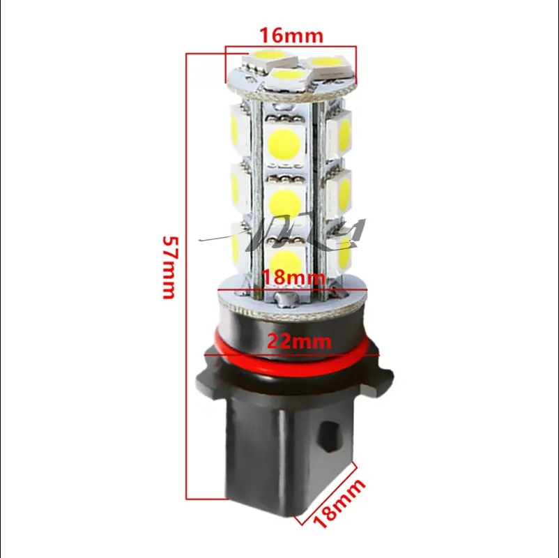 2 шт. P13W 18 SMD 5050 Светодиодные лампы для дневных ходовых огней светодиодный Автомобильная лампочка лампа автоматическая светодиодная лампа